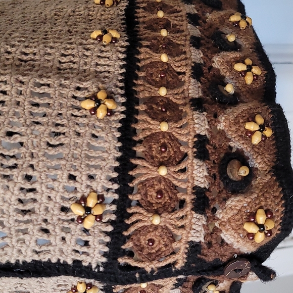 Koret Country Classics crochet boho vest vintage size Small - Picture 11 of 13